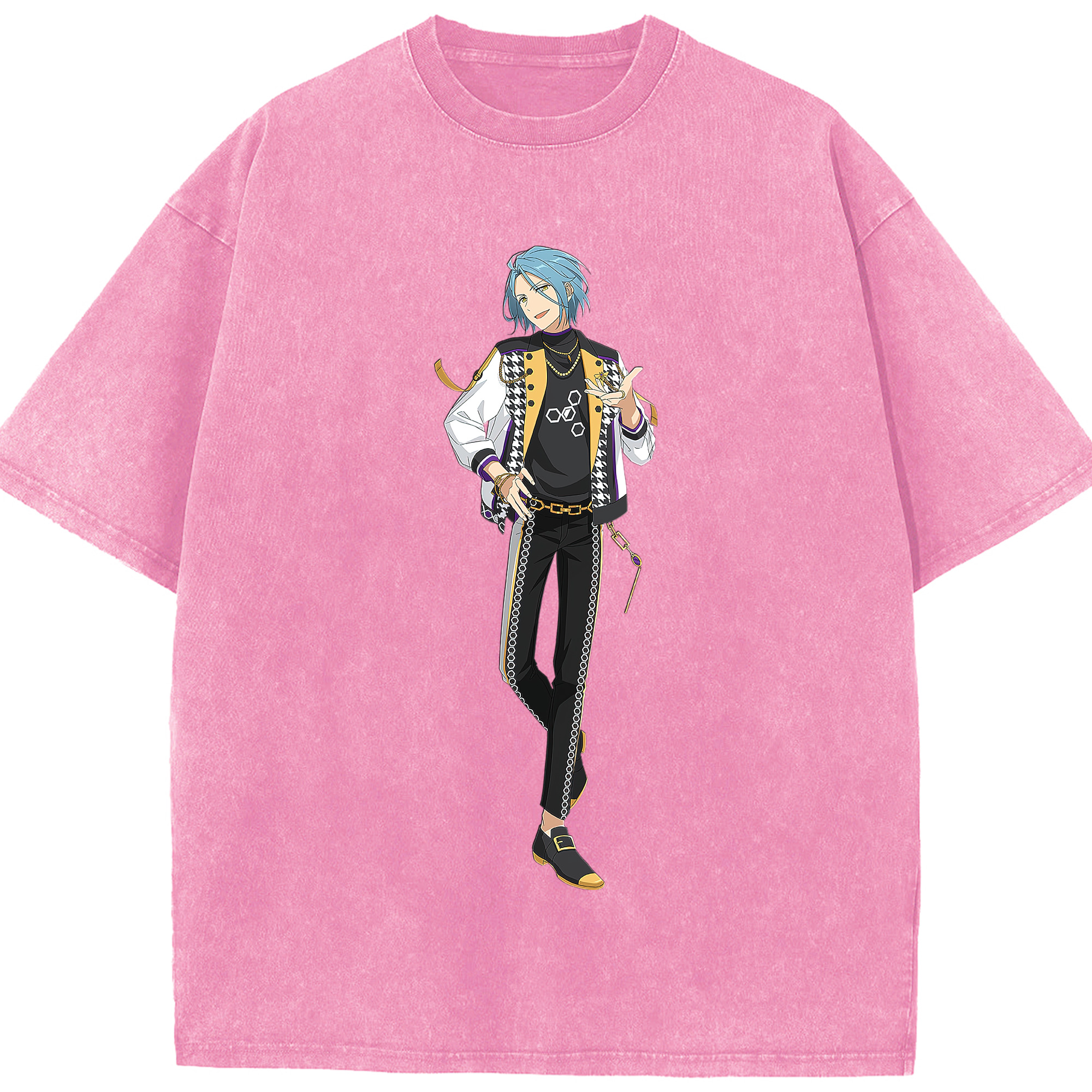（画像用） あんさんぶるスターズ! Ensemble Stars 綿100% ヴィンテージ風 半袖Tシャツ（フロントプリント）